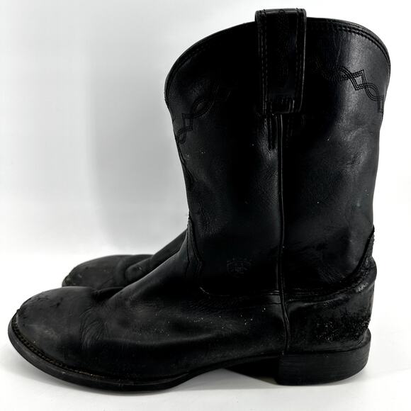 Ariat Heritage Roper Cowboy Boots Mid Calf Leather Duratread Western Black 12 main image 4